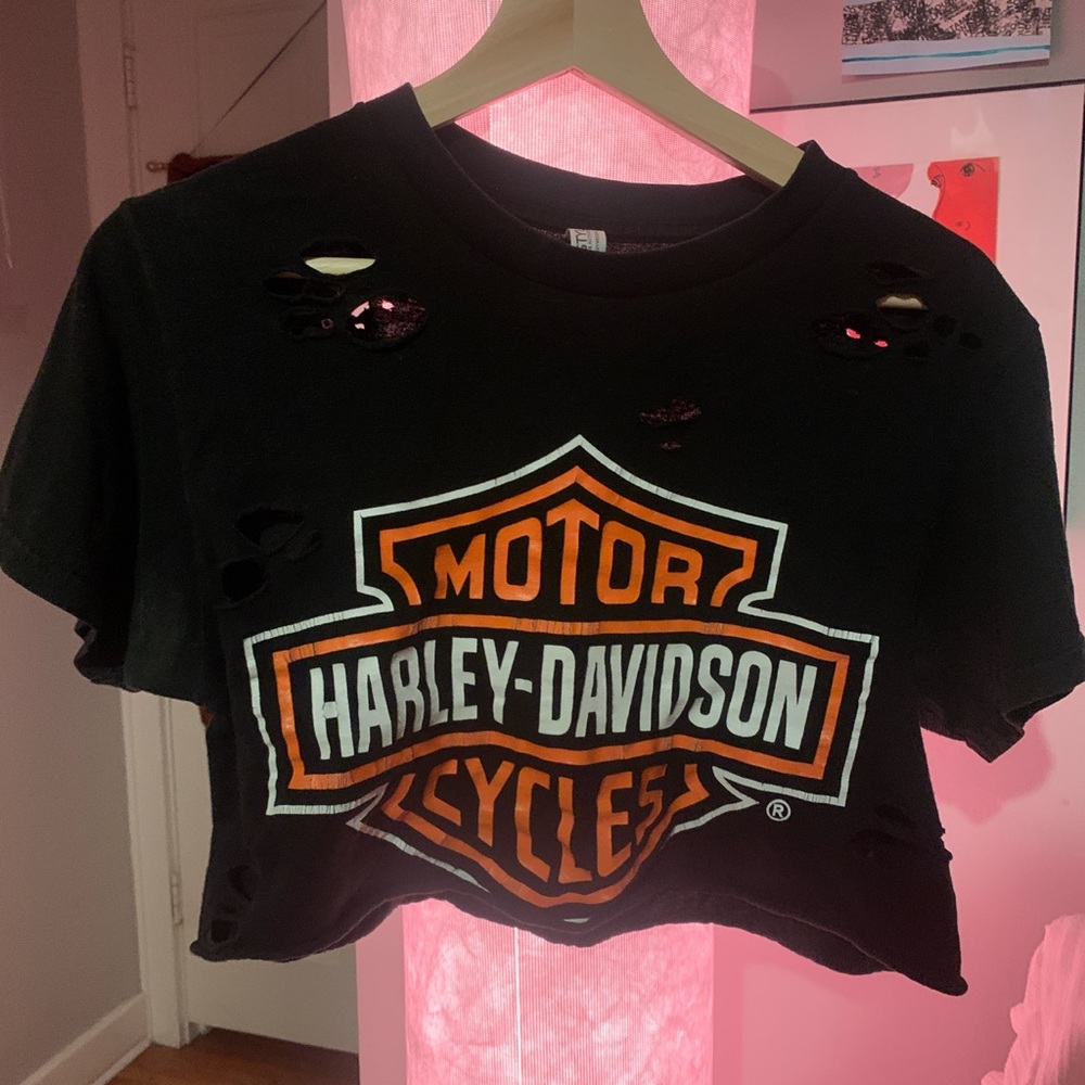 DISTRESSED HARLEY DAVIDSON T-SHIRT